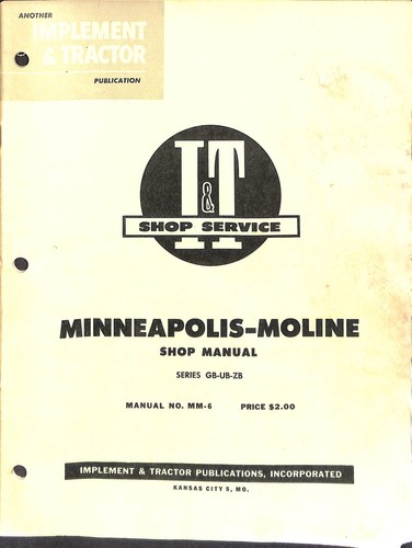 Minneapolis moline shop manual - minneapolis-moline,