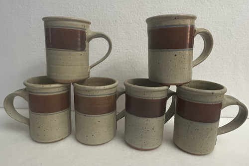 Set studio pottery mugs - set, of