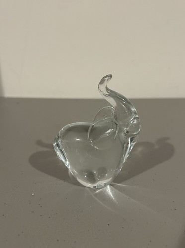 Clear art glass elephant - art,