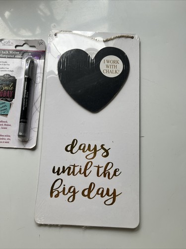 Countdown chalk heart board - chalk,