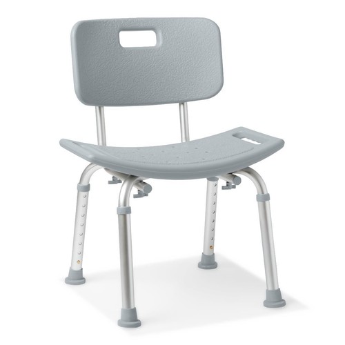 Medline aluminum shower chair - aluminum,