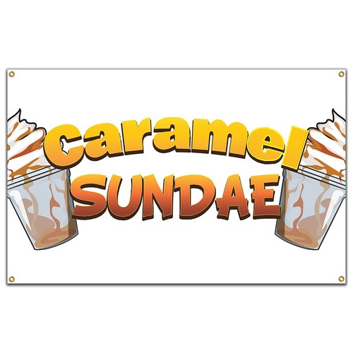 Caramel sundae banner - sundae,