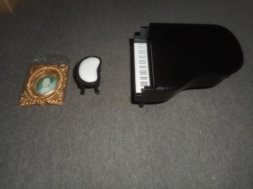 Piano seat and portrait - and,