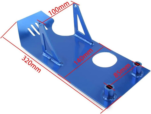 Blue engine skid - engine, for