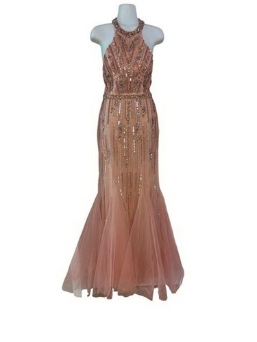 Rose pink sequin beaded - rose,