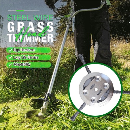 Lawn mower steel - wire, grass