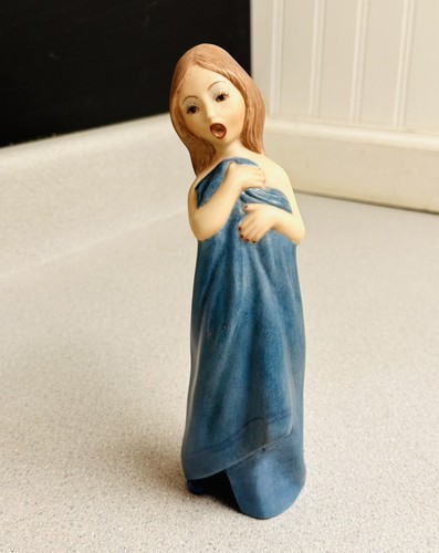 Vintage hand painted blue - hand,
