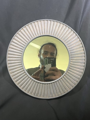 Gray resin framed mirror - gray,