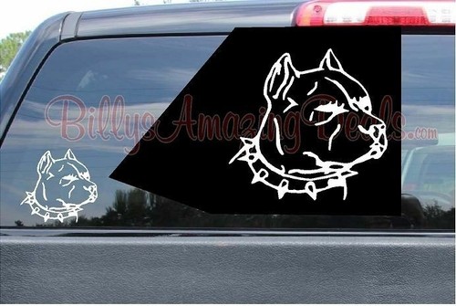 Pit bull head vinyl - bull,