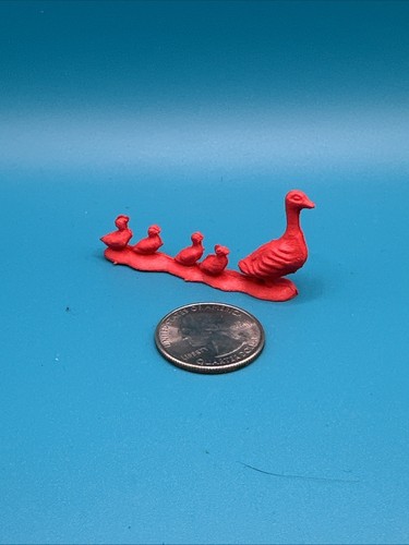 Red mini miniature duck goose - miniature,