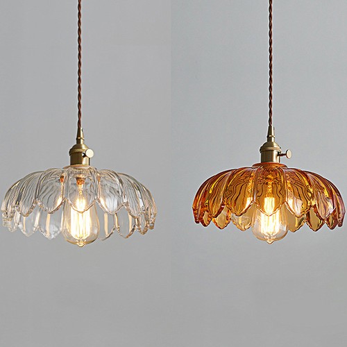 Retro floral shade - floral, pendant