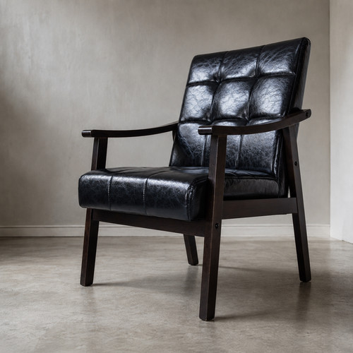 Mid century modern black - mid-century, pu