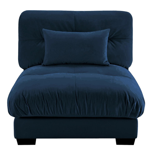 Modern blue velvet sofa - modern,