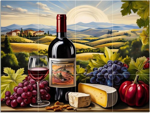 Tile mural wine - mural,