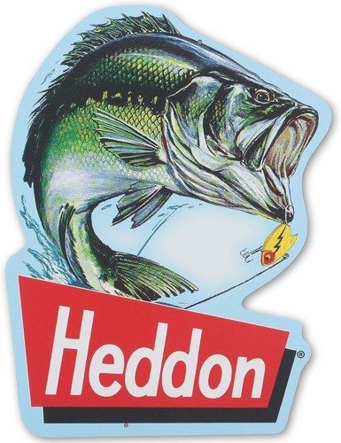 Heddon fish metal sign - heddon,
