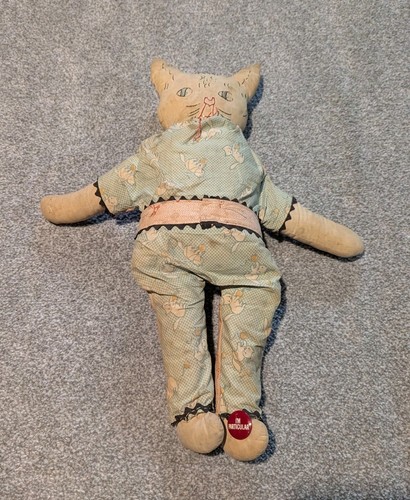 Antique cat plush rag - antique, doll