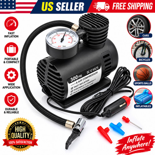 Heavy duty 12v portable 250psi - 12v,