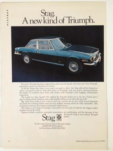 1972 triumph stag - triumph, ad