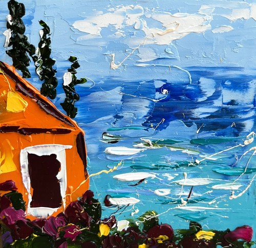 Amalfi coast painting italy - coast,