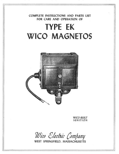 Wico magneto instruction - wico, ek