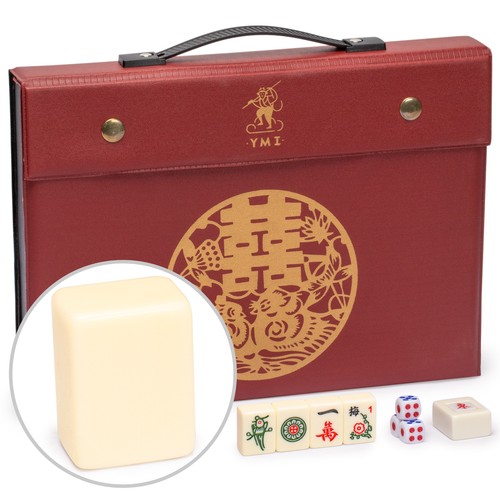 Chinese mahjong set rouge - mahjong, "rouge