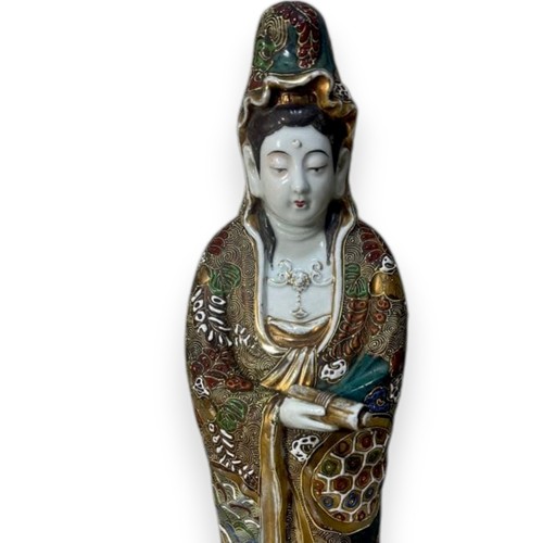 Kannon statue ceramic - kannon,