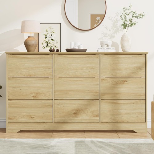 Wooden dresser with drawers - dresser,