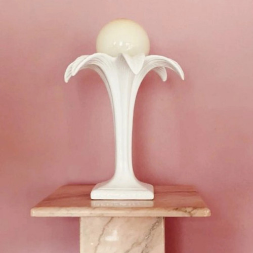Vintage ceramic palm lamp - vintage,