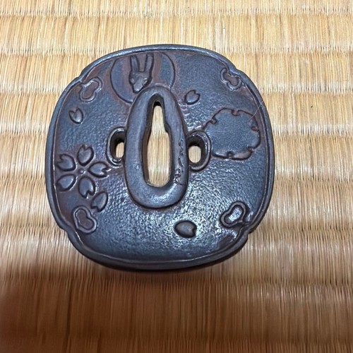 Antique japanese iron tsuba - antique,