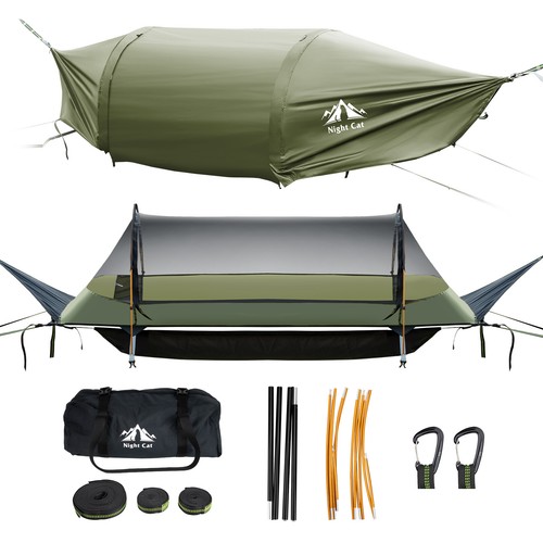 Person flat lay - person, hammock