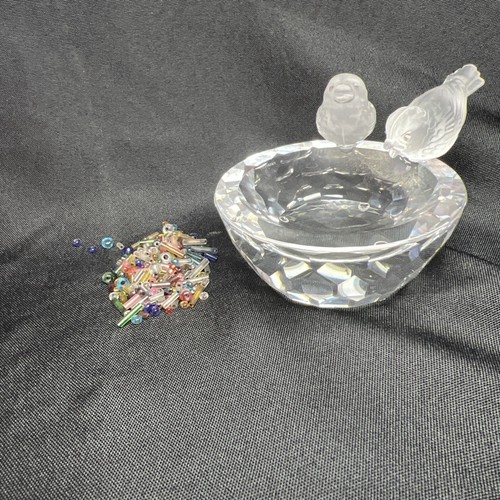 Swarovski silver crystal bird - swarovski,