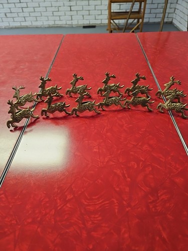 Vintage brass reindeer napkin - vintage,
