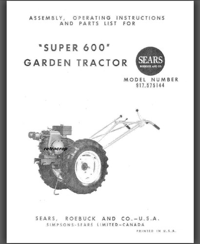 David bradley super 600 - 600, garden
