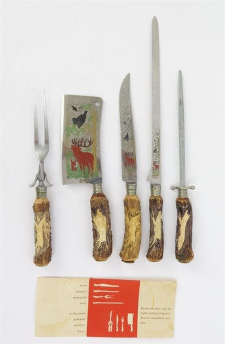 Five piece othello carving - carving, set