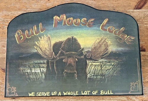 Bull moose lodge sign - bull,