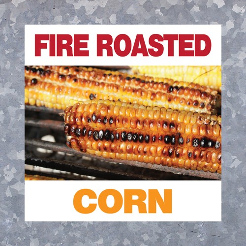 Fire roasted corn decal - corn,