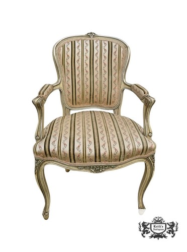 Painted wood arm chair vintage - painted,