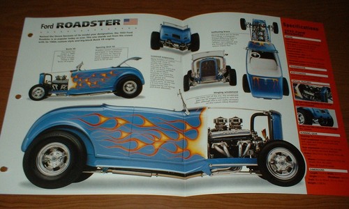 1932 ford roadster spec sheet - 1932,
