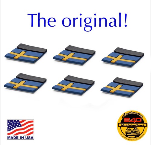Six swedish flag tag silicone - six,