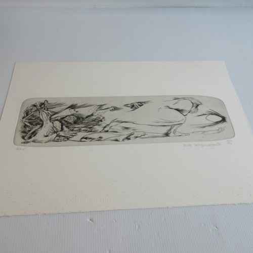Italian art etching fulvio ara - italian,