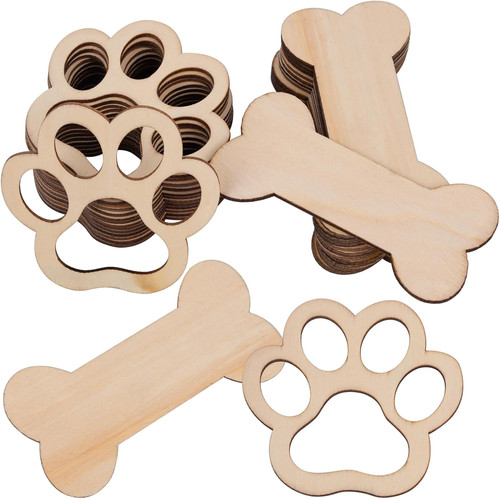30pcs wooden dog bone - dog, &