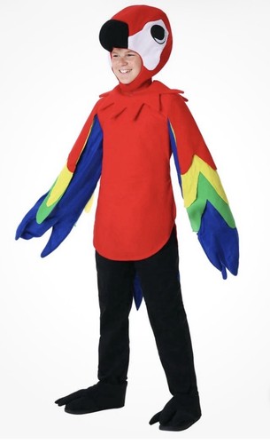 Child parrot costume large - child,
