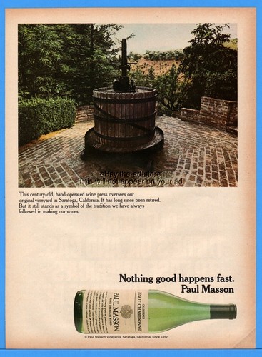 1973 paul masson hand operated - 1973,