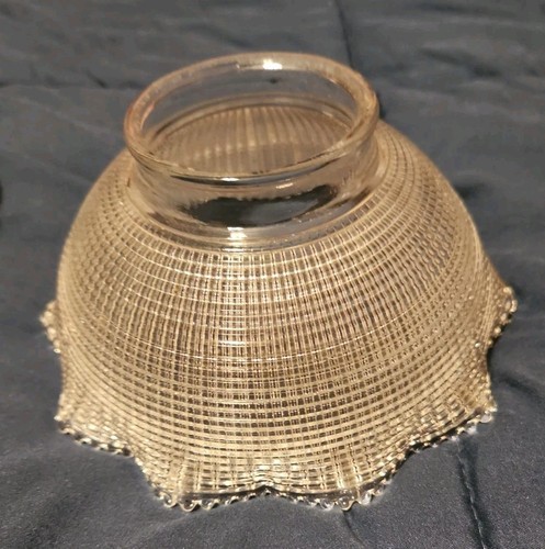 Antique crosshatch holophane - antique,