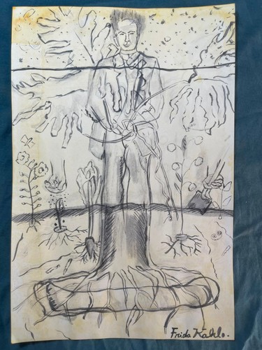 Frida kahlo drawing and - kahlo,