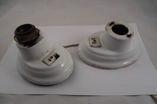 Vtg used porcelain light - vtg,