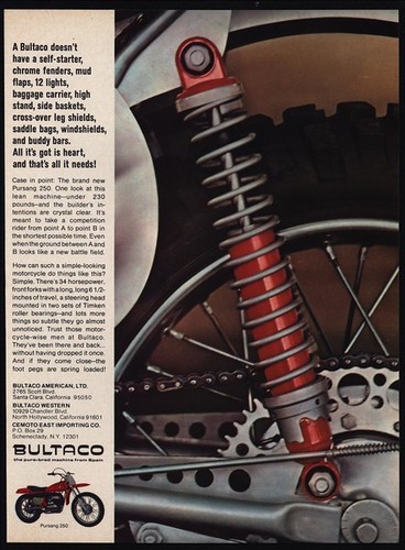 1967 bultaco pursang 250 - bultaco,