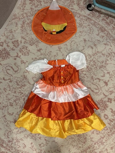 Girls candy corn witch costume - candy,