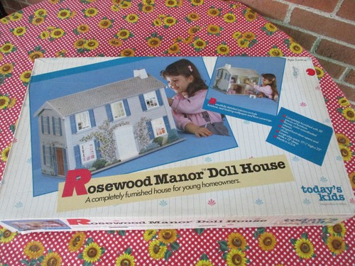 Rosewood manor doll house - doll, tin