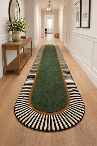 Hand tufted modern runner - hand-tufted,
